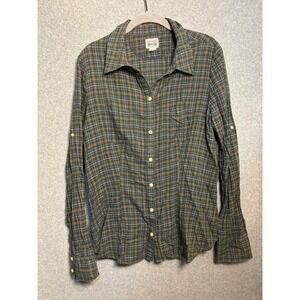 Converse One Star Plaid Button Up Shirt XL Grunge Indie Academia Lightweight